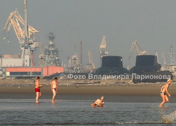 Северодвинск пляж подводная лодка